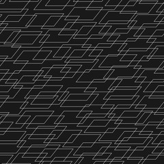 Vector seamless pattern. Abstract geometric background. Black and white background.