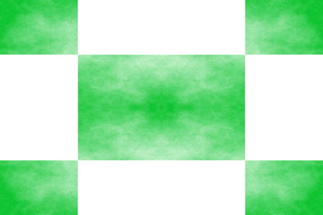 Illustration of an abstract green and white square frame