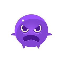 Angry Round Character Emoji