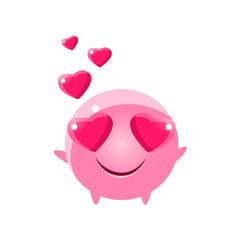 In Love Round Character Emoji