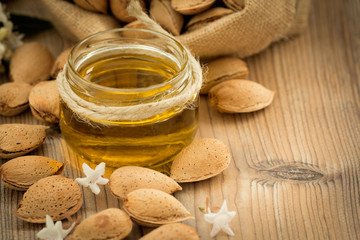 Almond oil and almonds