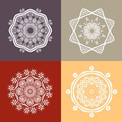 Vintage decorative elements. Islam, Arabic, Indian, ottoman motifs, flowers.