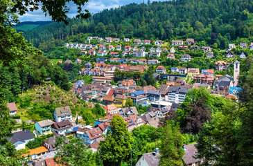 View of Triberg im Schwarzwald town - Germany