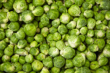 A whole page of Brussel sprouts background texture