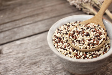 Quinoa on spoon