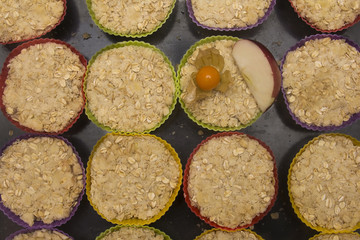 apple crisp background physalis
