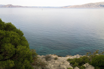 Cloudy morning landscape of a coast in Croatia 