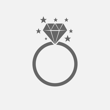 diamond ring vector.