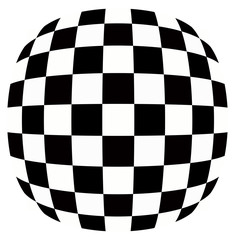 circle black and white checkered abstract background