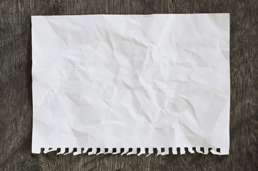 crumpled paper macro close up with above