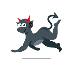 Vector Halloween imp Cartoon Illustration.