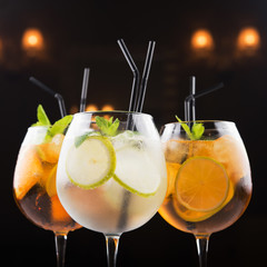cold apple and lime cocktail