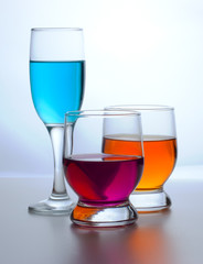  glasses with drinks