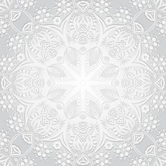 Flower circular background. Delicate white floral background for greeting cards.