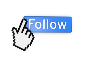 cursor symbol clicking a follow button