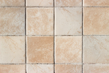 Close up of decorative kitchen tiles