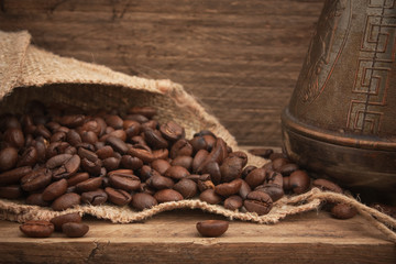 coffee beans in a bag
