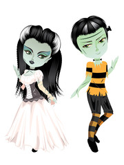 Monster Frankenstein with Bride