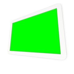Tablet pc computer with green screen chroma key