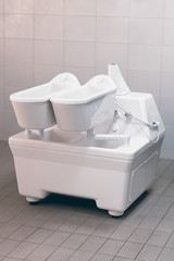 Electrotherapy. Therapy tub. Galvanic bath tub.