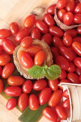 Pear cherry tomatoes is organic healthy food.