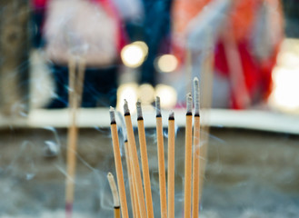 Close up of incense stick