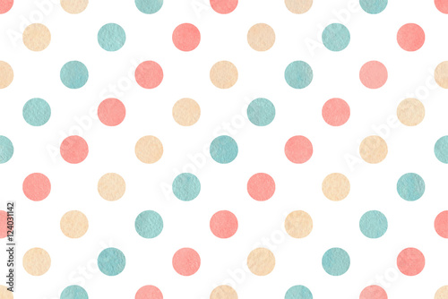 Watercolor Polka Dot Background Stock Photo And Royalty Free