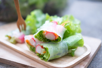 salad roll a healthy food diet calorie