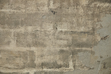 A whole page of a cement patched brick wall background texture 