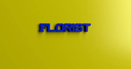 Florist - 3D rendered colorful headline illustration.  Can be used for an online banner ad or a print postcard.