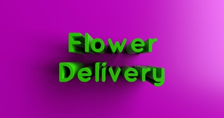 Flower Delivery Australia - 3D rendered colorful headline illustration.  Can be used for an online banner ad or a print postcard.