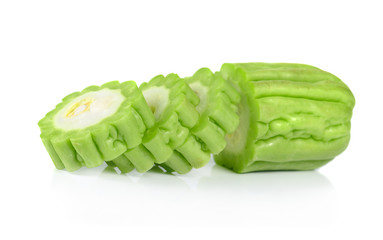 Bitter melon isolated on background