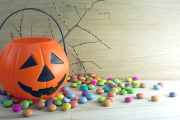 halloween bucket vintage