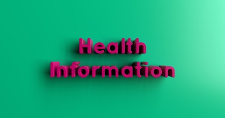 Health Information Sites - 3D rendered colorful headline illustration.  Can be used for an online banner ad or a print postcard.