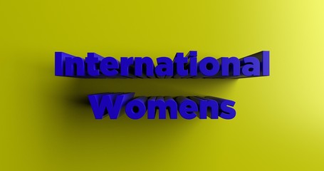 International Womens Organizations - 3D rendered colorful headline illustration.  Can be used for an online banner ad or a print postcard.