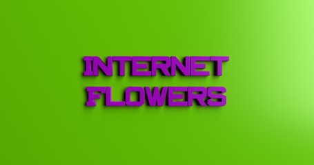 Internet Flowers - 3D rendered colorful headline illustration.  Can be used for an online banner ad or a print postcard.