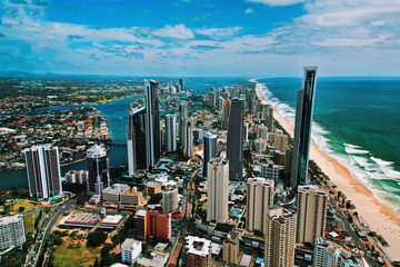 Fototapeta na wymiar Gold Coast skyline, Australia.