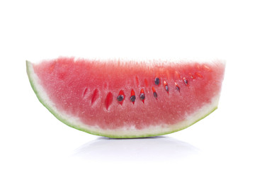 Slice of watermelon isolated on white background
