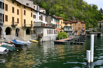 Fototapeta na wymiar Valsolda on the Lake Lugano