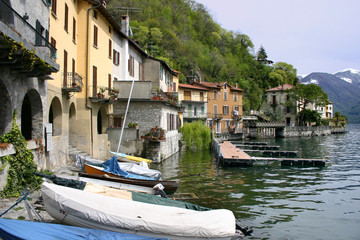 Fototapeta na wymiar Valsolda on the Lake Lugano
