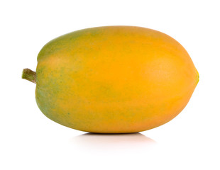 ripe papaya isolated on a white background