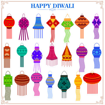 Colorful Kandil for Diwali decoration