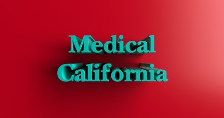 Obraz na płótnie Canvas Medical California Number - 3D rendered colorful headline illustration. Can be used for an online banner ad or a print postcard.