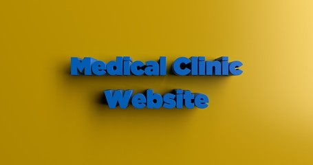 Medical Clinic Website - 3D rendered colorful headline illustration.  Can be used for an online banner ad or a print postcard.