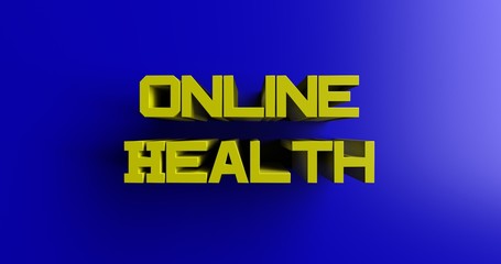 Online Health Advice - 3D rendered colorful headline illustration.  Can be used for an online banner ad or a print postcard.