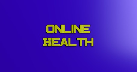 Online Health Help - 3D rendered colorful headline illustration.  Can be used for an online banner ad or a print postcard.