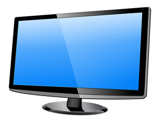 lcd tv monitor, vector illustration.