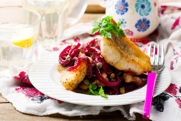 Fish Fillets in a Sweet-and-Sour Sauce