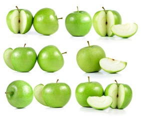 Green apple isolated on white background