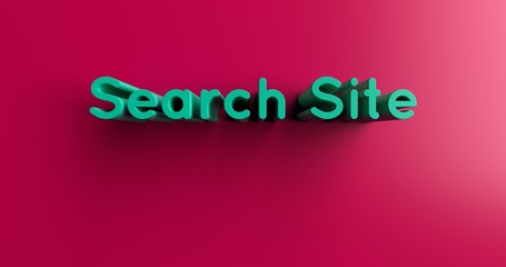 Search Site - 3D rendered colorful headline illustration.  Can be used for an online banner ad or a print postcard.